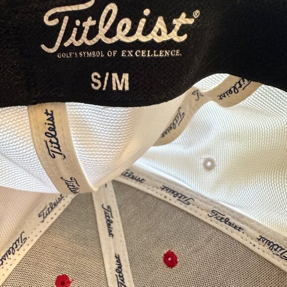 Titleist | Flex Fitted Golf Hat Ball Cap Small Medium Embroidered Spell Out Logo - Picture 8 of 9